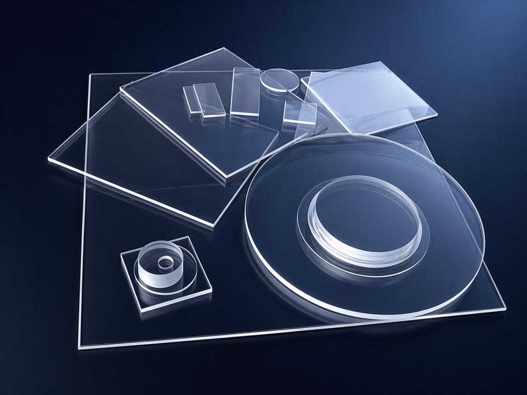 Precision fused quartz optical plates and windows
