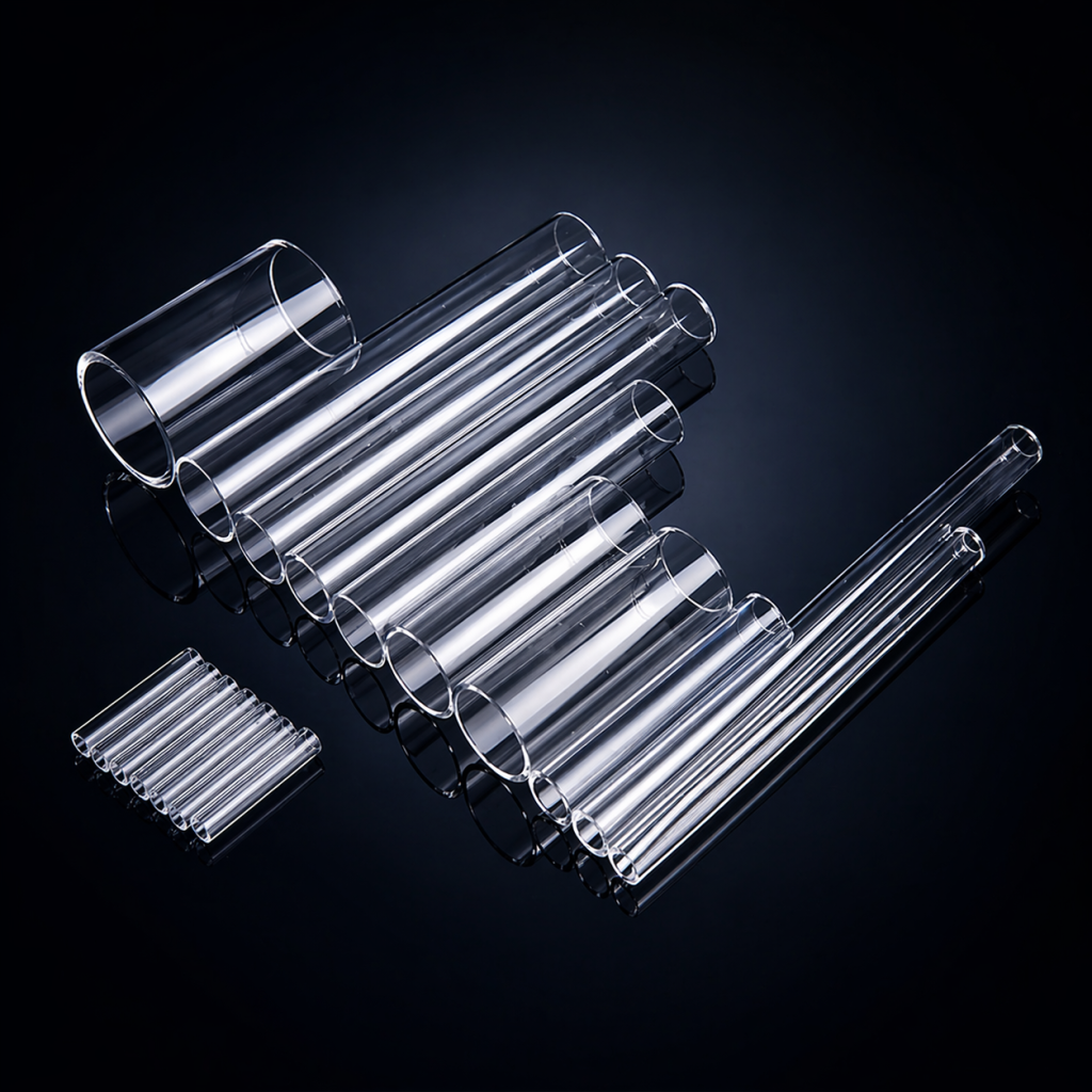 Fused quartz tubes and rods