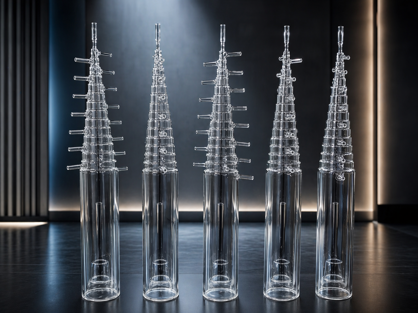 Quartz burners and fusion-welded assemblies